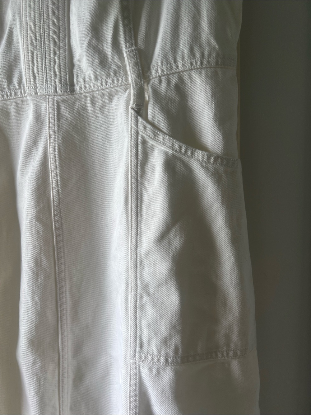 Sundance white cotton twill Sleeveless White V-Neck Maxi Dress - Picture 10 of 11